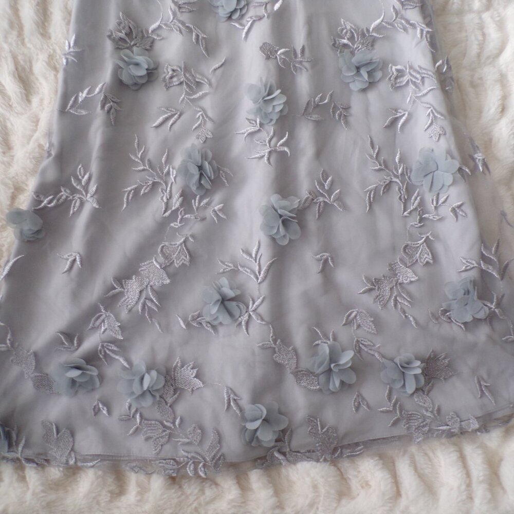 NWT Marchessa Notte romantic floral spaghetti strap pastel blue maxi dress 6 - Picture 3 of 13